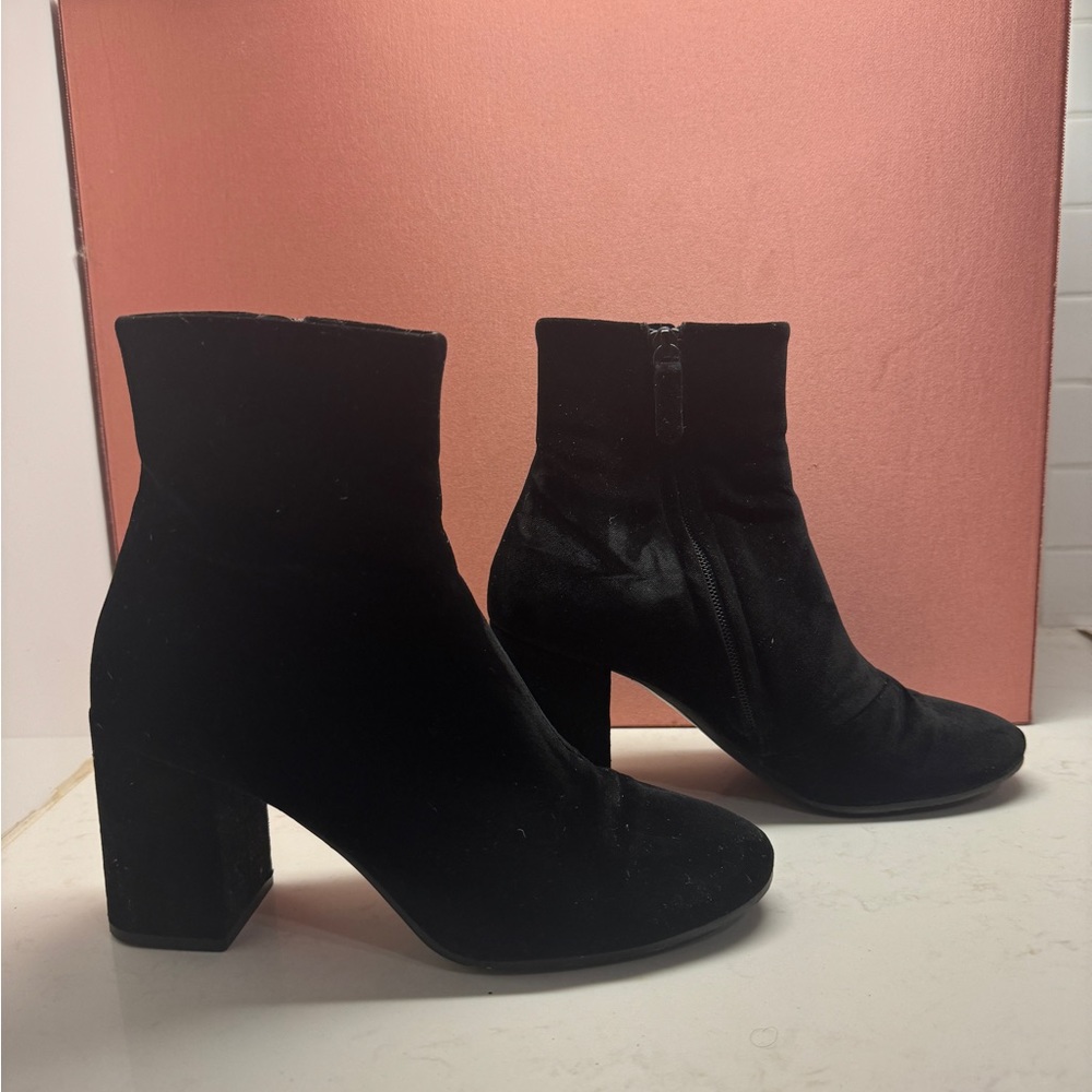 Balenciaga Black Velvet Booties